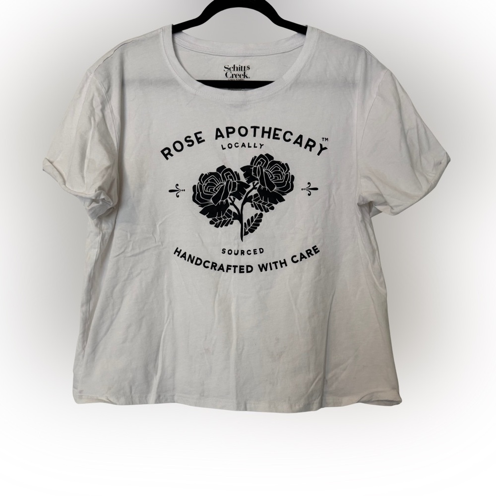 Schitt$ Creek white Rose Apothecary Graphic Tee, XXL